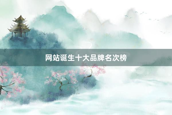 网站诞生十大品牌名次榜