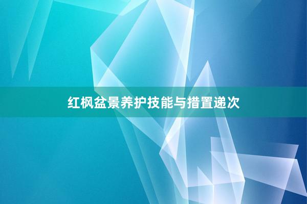 红枫盆景养护技能与措置递次