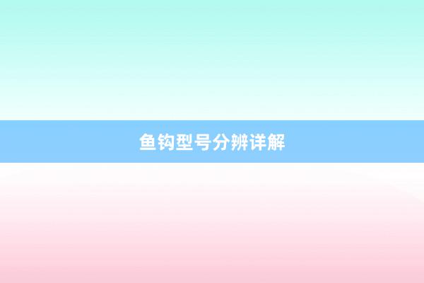鱼钩型号分辨详解